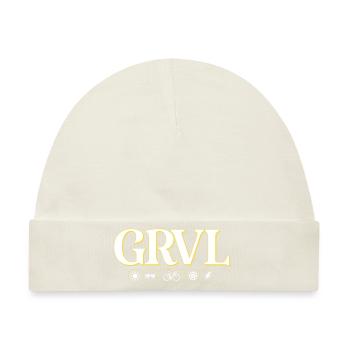 Gravelbike Piktogramme Geburtstagsgeschenk - Baby Premium Organic Mütze - Naturweiß - Vorne