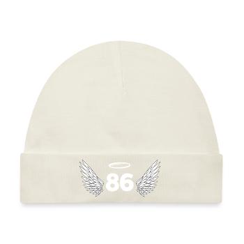 Engel Nummer 86 – Flügel zum 86. Geburtstag - Baby Premium Organic Mütze - Naturweiß - Vorne