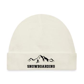Snowboarding - Baby Premium Organic Mütze - Naturweiß - Vorne