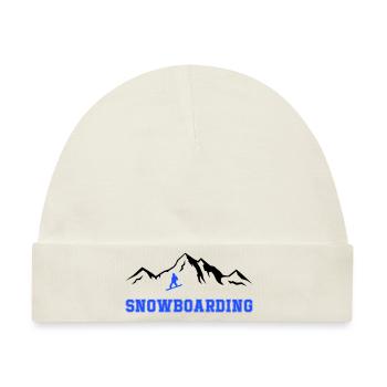 Snowboarding - Baby Premium Organic Mütze - Naturweiß - Vorne