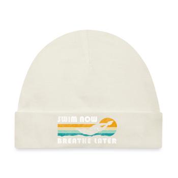 Schwimmen Schwimmbad - Baby Premium Organic Mütze - Naturweiß - Vorne