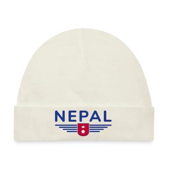 Nepal Design – Himalaya Abenteuer - Baby Premium Organic Mütze - Naturweiß - Vorne