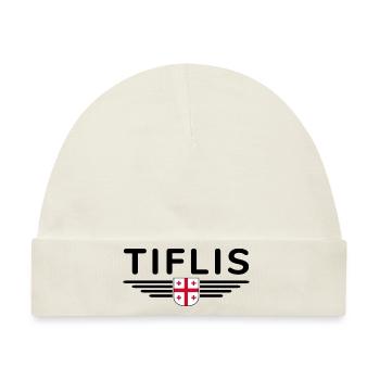 Tiflis Design – Herz Georgiens - Baby Premium Organic Mütze - Naturweiß - Vorne