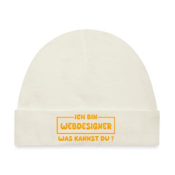 Webdesigner als Beruf - Baby Premium Organic Mütze - Naturweiß - Vorne