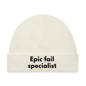 Epic Fail Spezialist – Lustiges Design - Baby Premium Organic Mütze - Naturweiß - Vorne