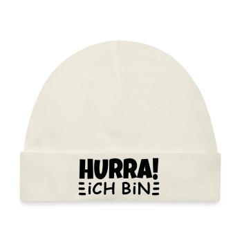 Hurra ich bin (zum Ergänzen) - Baby Premium Organic Mütze - Naturweiß - Vorne