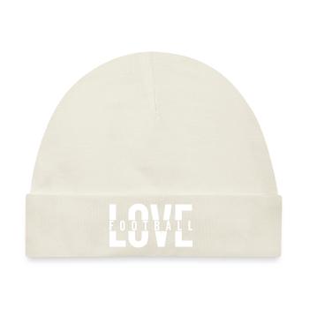 LOVE FOOTBALL USA American Football - Baby Premium Organic Mütze - Naturweiß - Vorne
