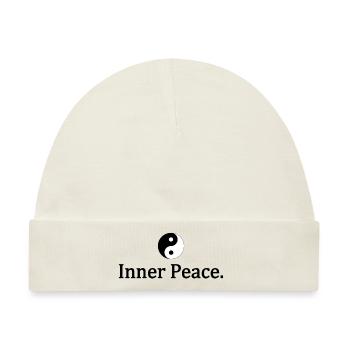 Yin und Yang Innerer Frieden Inner peace - Baby Premium Organic Mütze - Naturweiß - Vorne