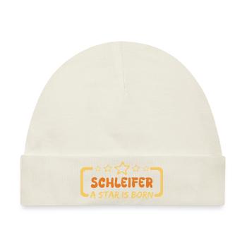 Schleifer als Held - Baby Premium Organic Mütze - Naturweiß - Vorne