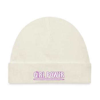Girl Power - Baby Premium Organic Mütze - Naturweiß - Vorne