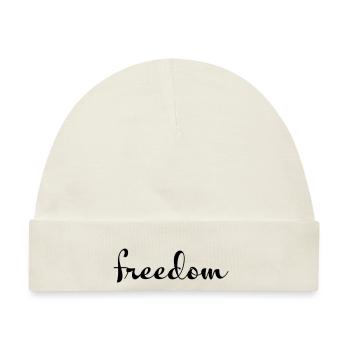 freedom - Baby Premium Organic Mütze - Naturweiß - Vorne