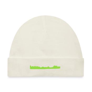 grass linie symbol form - Baby Premium Organic Mütze - Naturweiß - Vorne