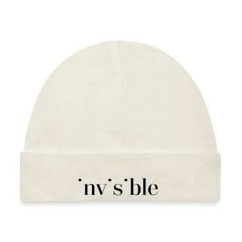 invisible - Baby Premium Organic Mütze - Naturweiß - Vorne