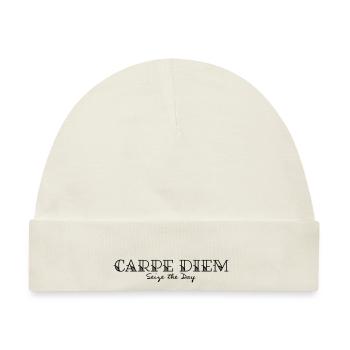 Carpe Diem Seize the Day - Baby Premium Organic Mütze - Naturweiß - Vorne