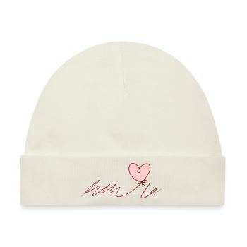 roter faden herz liebe schleife - Baby Premium Organic Mütze - Naturweiß - Vorne