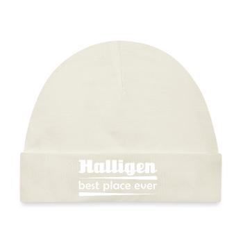 Halligen - Stadt best place ever - Baby Premium Organic Mütze - Naturweiß - Vorne