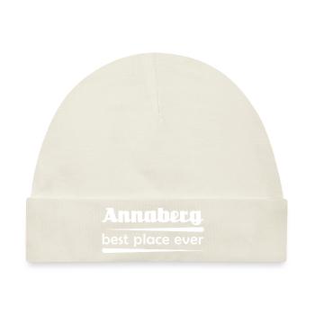 Annaberg - Stadt best place ever - Baby Premium Organic Mütze - Naturweiß - Vorne