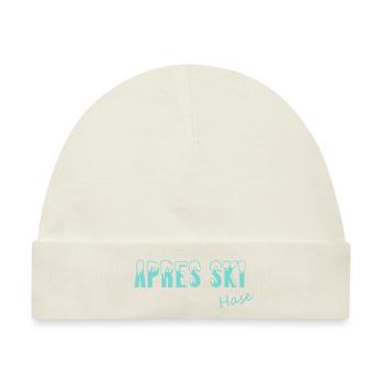Apres Ski Hase Skihase - Baby Premium Organic Mütze - Naturweiß - Vorne