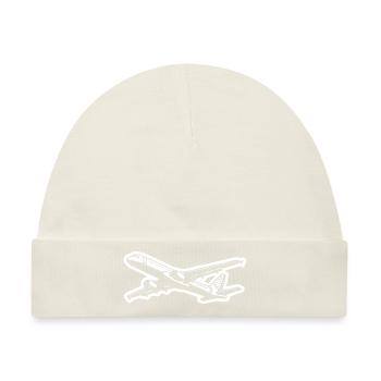 Flugzeug Pilot Flugplatz Flugsport - Baby Premium Organic Mütze - Naturweiß - Vorne