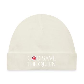 Britische Königin Krönung Camilla England Flagge - Baby Premium Organic Mütze - Naturweiß - Vorne