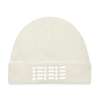 Linie punkte punkt formen form muster - Baby Premium Organic Mütze - Naturweiß - Vorne