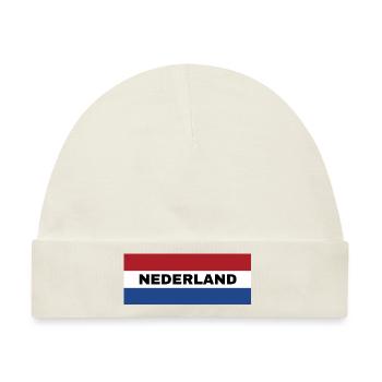 Holländische Flagge - Baby Premium Organic Mütze - Naturweiß - Vorne
