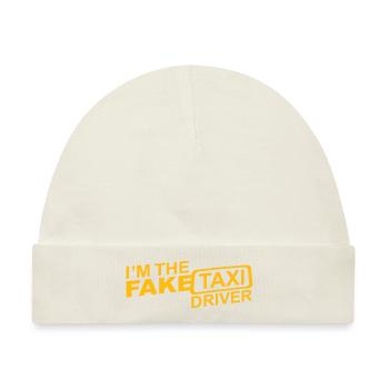 FAKE Taxi Driver - Baby Premium Organic Mütze - Naturweiß - Vorne