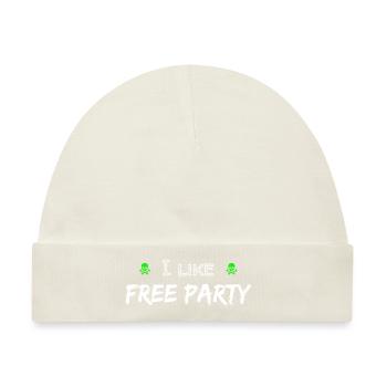 Ich mag kostenlose Party - Baby Premium Organic Mütze - Naturweiß - Vorne