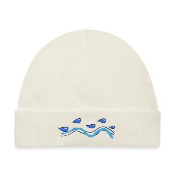 linie tropfen wasser symbol linien - Baby Premium Organic Mütze - Naturweiß - Vorne