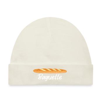 Baguette - Französischer Brotliebhaber - Baby Premium Organic Mütze - Naturweiß - Vorne