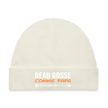 Hübsch wie Papa - Baby Premium Organic Mütze - Naturweiß - Vorne