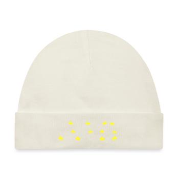 sterne symbol stern gelb - Baby Premium Organic Mütze - Naturweiß - Vorne