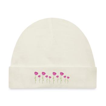 rosen pink blumen pflanzen - Baby Premium Organic Mütze - Naturweiß - Vorne