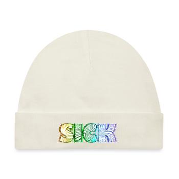 Sick sick SICK | Krankes Krank Design - Baby Premium Organic Mütze - Naturweiß - Vorne