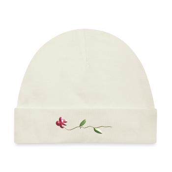 pinke blume rose pflanze - Baby Premium Organic Mütze - Naturweiß - Vorne