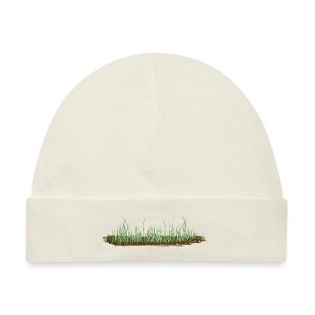 Grass Boden Natur grün - Baby Premium Organic Mütze - Naturweiß - Vorne