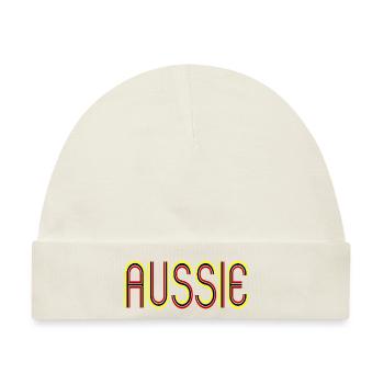 Aussie Aborigine Flag - Baby Premium Organic Mütze - Naturweiß - Vorne
