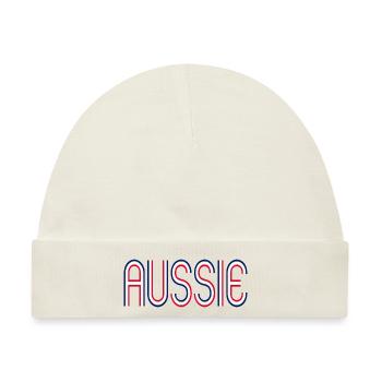 AUSSIE - Baby Premium Organic Mütze - Naturweiß - Vorne