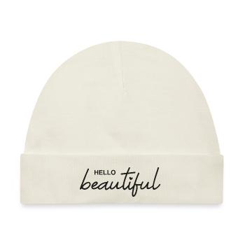 Hello beautiful - Baby Premium Organic Mütze - Naturweiß - Vorne