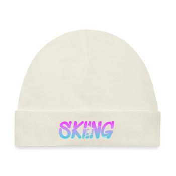 skiing - Baby Premium Organic Mütze - Naturweiß - Vorne