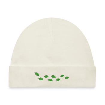 grüne blätter wind natur muster - Baby Premium Organic Mütze - Naturweiß - Vorne