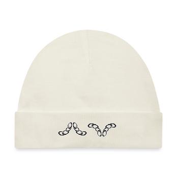 kette ketten symbol linie silber - Baby Premium Organic Mütze - Naturweiß - Vorne