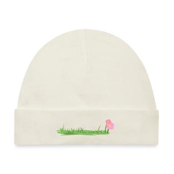 Boden Symbol Blume - Baby Premium Organic Mütze - Naturweiß - Vorne