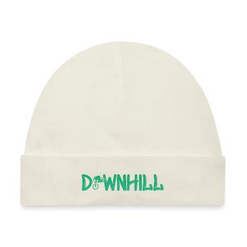 Downhill mit Biker - Bike - Biken - Baby Premium Organic Mütze - Naturweiß - Vorne