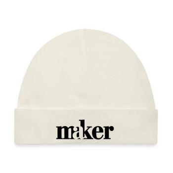 maker - Baby Premium Organic Mütze - Naturweiß - Vorne