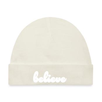 believe - Baby Premium Organic Mütze - Naturweiß - Vorne