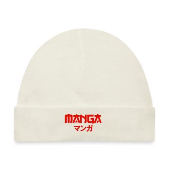 Manga Red - Baby Premium Organic Mütze - Naturweiß - Vorne