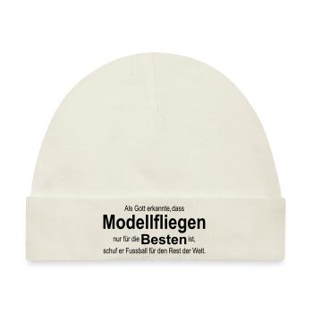 gott modellfliegen - Baby Premium Organic Mütze - Naturweiß - Vorne