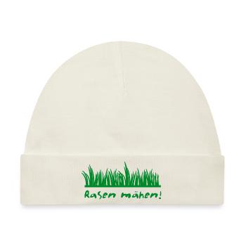 Rasen mähen - Baby Premium Organic Mütze - Naturweiß - Vorne
