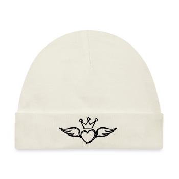 Flying Heart (Herz & Flügel) 01 - Baby Premium Organic Mütze - Naturweiß - Vorne